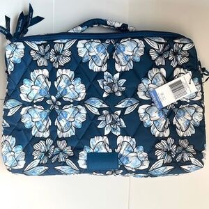 Vera Bradley Laptop Workstation Crossbody Bag - Blue Floral [NEW WITH TAGS]